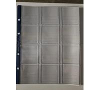 Master Phil Pagine per Monete a 4 Fori Confezione da 10 Fogli (12 caselle per oblò 60x60mm)