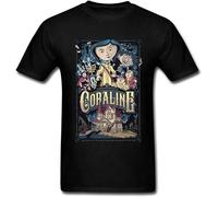 Master Pig Coraline & The Secret Door Horror Fantasy Animation Movie Casual Unisex T-Shirt Black M