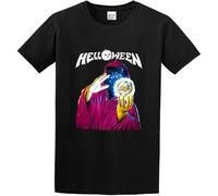 Master Pig Helloween Keeper of The 7 Keys Graphic Printed Tee Round Neck Unisex Tops Men's 100% Cotton Short-Sleeve T-Shirts M