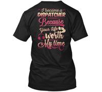 Master Pig Latest Cute Dispatcher - I Became A Because Your Life Unisex 100% Cotton Short-Sleeve T-Shirts L