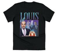Master Pig Louis Litt Homage Tee Funny Suits Fandom Icon Legend 90 ' s Retro Graphic Tee Round Neck Unisex Tops Men's 100% Cotton Short-Sleeve T-Shirts S