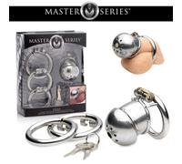 Master Series Exile Deluxe Locking Confinement Cage Male Device BONDAGE TOYS