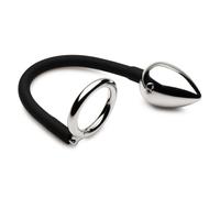 Master Series Master Series - Tug + Plug Anello per Pene e Testicoli con Plug Anale - Nero e