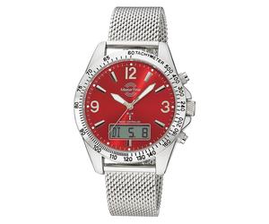 Master Time Orologio da Polso da Uomo Radio Sporty Big Date Cronografo Rosso