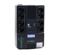 Master U-Power UPS 850VA (480W) Offline - Gruppo di Continuità con Display LCD, 8 Prese Schuko, USB e RJ45 - Protezione Elettrica per PC e Rete