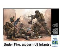 Masterbox 1:35 - Under Firemodern Us Infantry - 135 Fire Modern 35193 68g - 135 masterbox sotto il fuoco
