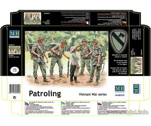 Masterbox 3599 Patrolling. Vietnam 1:35 Plastic Kit Set personaggi