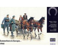 MasterBox Carrello Con Soldati Civili Cavalli Contadino Kit Tedesco 1:35