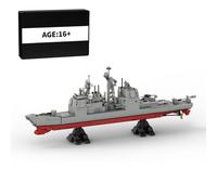 MasterBrickPlay Kit di costruzione della nave tecnica, 1/300 cacciatorpediniere della nave militare degli Stati Uniti, 1496 pezzi tecnica navi da guerra mattoni da costruzione giocattolo regalo
