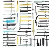 MasterBrickPlay Set militare, armatura medievale, personaggio Medieval Ancient Ancient Rome Greek Egypt Weapon Package Accessory Kit Knight Weapons Toy Set (50 pezzi)