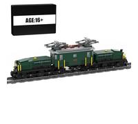 MasterBrickPlay Tecnica, set di mattoncini da costruzione per treno a coccodrillo svizzero, 1424, set locomotiva per ferrovia, giocattolo da costruzione, set creativo per adulti