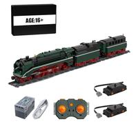 MasterBrickPlay Tecnica treno a vapore flok modello blocchi di costruzione, 1629 parti locomotiva a vapore kit con ferrovia, morsettiera giocattolo per adulti