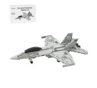 MasterBrickPlay Tecnologia elicottero blocchi di costruzione, F/A-18 E/F in scala 1/70 combattente MOC aereo giocattolo, MOC-201515 Elicottero Militare Blocchi Morsetto Regali (484 pezzi)