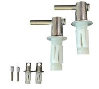 MASTERBRICO Cerniere Copriwater per Dolomite Clodia Novella Fleo Mia, Cerniere Tavoletta WC con Fissaggio ad Espansione dall'Alto - Cromo Lucido in Acciaio Inox, Prodotto Italiano