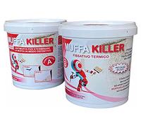 MASTERBRICO.COM Pittura Antimuffa per Interni MuffaKiller, Kit a due Componenti A+B, da 1 litro + 1 litro, Bianca