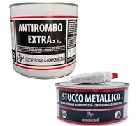 MASTERBRICO Kit Antirombo Sottoscocca 2 L + Stucco Metallico 750 ml