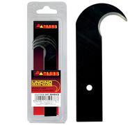 MASTERBRICO Lame di Ricambio per Cutter a Uncino Maxi Mass 3 Pz | Acciaio al Manganese Extra Affilato 0,8 mm - Per Guaine, Cordami, Imballaggi, Agricolo, Edilizia - Alta Resistenza e Durata