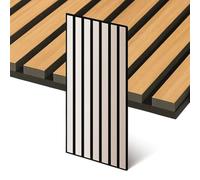 MASTERBRICO Pannello Fonoassorbente Decorativo Effetto Legno 275x60 cm - 1,65 mq per Pacco, Pannello Insonorizzante in MDF per Isolamento Acustico di Soffitto e Pareti, Spessore 6 mm (BIANCO)