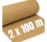 Masterbrico Rete Ombreggiante Beige per Balcone e Giardino - H 2 x 100 MT | Ombra 75%, Ideale per Tende, Gazebi, Parcheggi, Orto - Filo anti-UV Indemagliabile, Protezione dal Sole per Auto e Moto