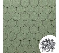 MASTERBRICO Tegole Canadesi per Tettoia Esterno 2,32 mq (16 Pz) - Tegola Canadese Bituminosa e Flessibile con Chiodi Inclusi - Facili da Installare, Resistenti a Intemperie e UV (A005)