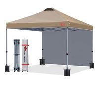 MASTERCANOPY Durable Ez - Gazebo pieghevole con 1 parete laterale (3 x 3 m, kaki)