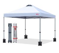 MasterCanopy Durable Ez - Gazebo pop-up con borsa a rullo (3 x 3 m, bianco)