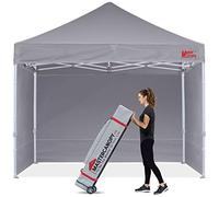 MasterCanopy Gazebo pop-up resistente con pareti laterali (3 x 3 m, grigio)