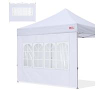 MASTERCANOPY Pannelli laterali per finestra della chiesa Sunwall per gazebo istantaneo da 3 x 3 m, tenda pop-up per gazebo, 1 confezione solo, bianco