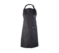 MasterChef Grembiule Cucina Uomo & Donna e Chef, Nero e Bianco, Perfetto fur Cucinare, Barbecue, Cinturino Regolabile in Pelle Vegana, Tasche Grande, Miscela di Cotone, Lavabile in Lavatrice