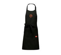MasterChef Grembiule Uomo & Donna Nero/Arancione - Grembiule da Cucina in 100% Cotone - Grembiule da Barbecue Regolabile con Logo Ricamato - Taglia Unica (One Size) per Cucinare & Pasticceria