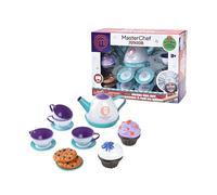 Masterchef Junior Metal Dots - Set da caffè da 14 pezzi, con tazze, piattini, macchina da caffè in metallo e pasticceria, divertimento e gioco di ruolo per essere il miglior ospite, famoso (MTE06000)