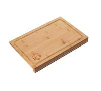 MasterChef Tagliere da Cucina in Legno, Grande con Bordi, per Piano Lavoro Cucina, per Pane, Pizza, Aperitivo, e altro, Bambu, Accessori Cucina con Scanalatura del Succo