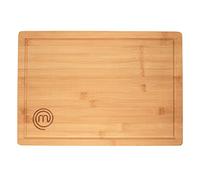 MasterChef Tagliere Legno da Cucina, Asse per Pane, Pizza, Aperitivo e altro, Bamboo, con Scanalatura del Succo, 39cm x 27cm x 3cm