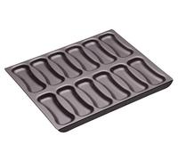 MasterClass 12 stampi per bignè con antiaderente senza PTFE, PFOA e BPA, robusto acciaio al carbonio spesso 1 mm, 31 x 25,5 cm.