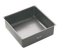 MasterClass 25 cm Deep Cake Tin Fondo libero con PTFE, PFOA e BPA Free Non Stick, 1 mm Carbon Steel, 10 Inch Square Pan