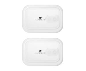 MasterClass All-in-One 2 coperchi di ricambio per piccoli contenitori in acciaio inox da 500 ml, 750 ml e 1000 ml, guarnizioni in silicone ermetiche e a prova di perdite