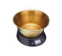 MasterClass Bilancia da cucina digitale con ciotola in confezione regalo, ottone/nero, 5 kg