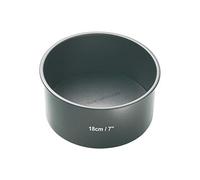 MasterClass Cake Tin with Loose Base, Non Stick, Robust 1 mm Carbon Steel, PFOA Free, 18cm (7"), Grey