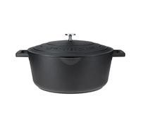 MasterClass Casseruola ovale in alluminio fuso con coperchio autoabbronzante più leggera della ghisa antiaderente, nera, da piano cottura a forno, 30 cm, 6 litri