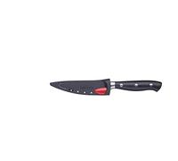 MasterClass Coltello multiuso, coltello da cucina piccolo Edgekeeper in acciaio inox autoaffilante, 11,5 cm (4,5"), confezione a vongola, nero