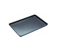 MasterClass Crusty Bake, teglia da forno antiaderente senza PTFE, PFOA e BPA, robusta lastra in acciaio al carbonio spessa 1 mm, con fori forati per una maggiore croccantezza, ultra doppio strato, 39x27 cm, grigio