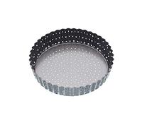 MasterClass Crusty Bake Teglia Perforata, Scanalata e Antiaderente con Base Rimovibile, 18 cm - Grigio