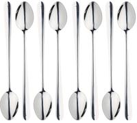 MasterClass Cucchiai da latte per latti, gelati, frullati, in acciaio inox, 12 cm, set di 8, argento