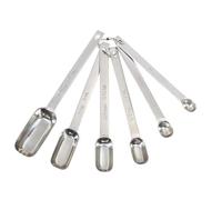 MasterClass Cucchiai dosatori rettangolari in acciaio inox (set di 6), argento