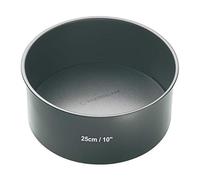 MasterClass Deep Cake Tin with PFOA Non Stick and Loose Bottom, 1 mm Carbon Steel, 25 cm (10'') Round Pan, Grey