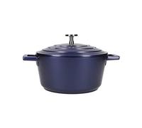 MASTERCLASS - Leggero Casseruola Con Coperchio Piano Cottura A Induzione Forno Cassetta Di Sicurezza Getto Dalluminio Blu Metallizzato 25 Litri 20 Cen