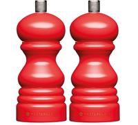 MasterClass Macinapepe o macinasale con tappo intercambiabile, plastica, rosso, 12 cm (Confezione da 2)