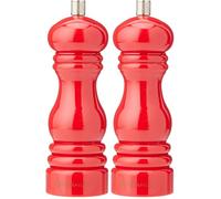 MasterClass Macinapepe o macinasale con tappo intercambiabile, plastica, rosso, 17 cm (Confezione da 2)