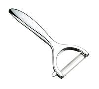 MasterClass Pelapatate 'Y', pelaverdure in acciaio inox per cucina con lama girevole e impugnatura ergonomica, lavabile in lavastoviglie, argento