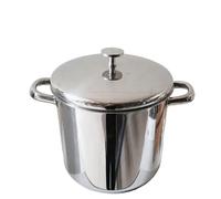MasterClass Pentola con coperchio 11L, a prova di induzione, acciaio inox, argento
